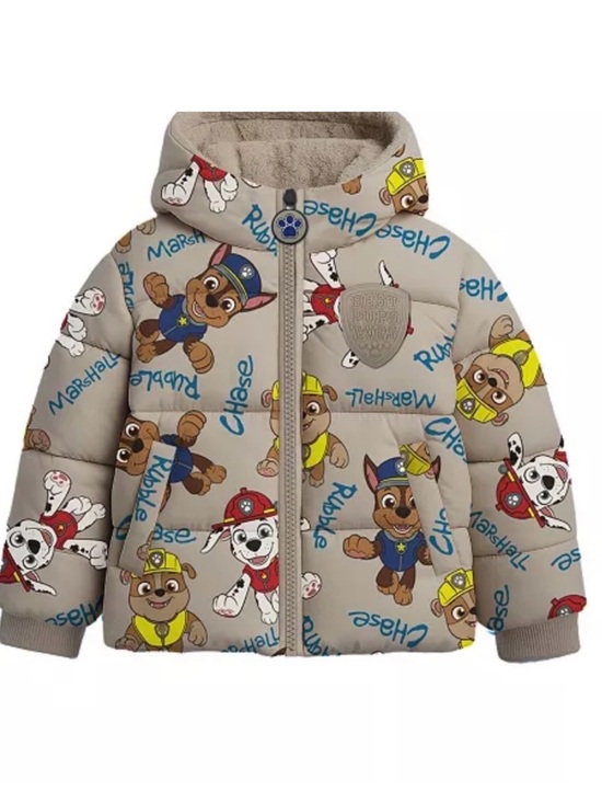 Other - Paw Patrol Kids Puffer Jacket - Beige with Multicolor Characters Size 4T